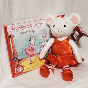 NEW! Angelina Ballerina Book & Plush doll